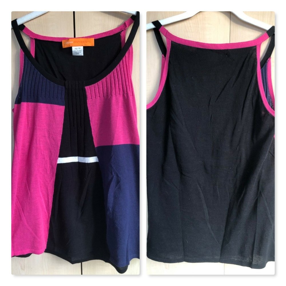 Cynthia Steffe Color Block Cotton Knit Cami Top